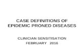 CASE DEFINITIONS OF EPIDEMIC PRONED DISEASES Final