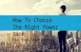 How to Choose the right power bank