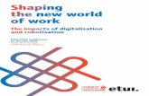 Shaping the new world of work. The impacts of digitalisation and robotisation - conference program