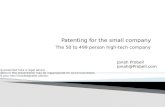 Patenting for the small company