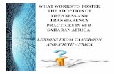 What works to foster the adoption of openness and transparency practices in Sub-Saharan Africa? - Soziac Elise Wang Sonne - OpenCon 2016