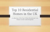 Top 10 Residential Homes in the UK