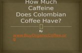 How Much Caffeine Does Colombian Coffee Have?