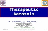 Therapeutic aerosols