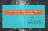 Top Marketing Associations Global Event Calendar