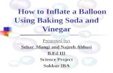 How to inflate a balloon using baking soda and vinegar.