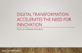 Digital Transformation fuels the importance of CVC in the innovation business mix