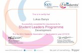 GCU Student Leaders Programme Certificate