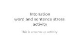 Fun word and sentence stress warm up activity