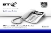 BT Decor 2600 Telephone User Guide