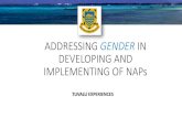Addressing gender in developing and implementing of NAPs