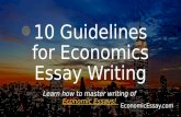 10 Guidelines for Economics Essay Writing