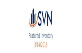 SVN Live™ Open Sales Call Featured Properties 03-14-16