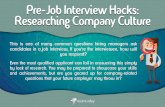 Pre-Job Interview Hacks: Researching Company Culture