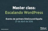 Evento de Partners SiteGround "Escalando WordPress"