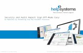 Security and Audit Report Sign-Off—Made Easy
