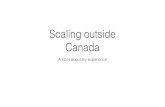 Scaling Outside Canada - Entrepreneurship 101
