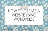 How to create a website using wordpress  - Donn the Virtual Phenom
