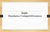 Business competitiveness by saniah saleem rao