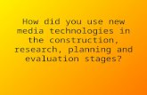 How did you use new media technologies 1...... evaluation q1