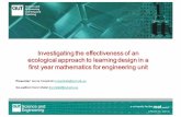 Investigating the effectiveness of an ecological approach to learning design in a first year mathematics for engineering unit