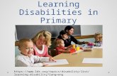 Learning disabilities in primary for presenter
