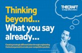 Thinking Beyond What You Say Already - The Craft Consulting