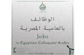 Some popular jobs in Egypt - Egyptian Colloquial Arabic