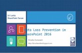 Data Loss Prevention in SharePoint 2016