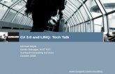 C# 3.0 and LINQ Tech Talk