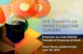 7 Habits Of Highly Creative Leaders