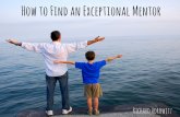 Richard Horowitz: How To Find an Exceptional Mentor