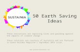 50 Earth Saving Ideas