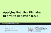 Applying Reactive Planning Idioms to Behavior Trees
