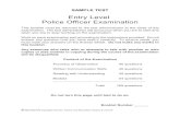 Entry Level Police Officer Examination