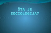 1 Sta je sociologija