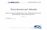 Recommendations for Electrofusion Welding Specifications