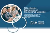 FDA Update: Submission of Promotional Materials