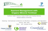Nutrient Management with Organo Mineral Fertiliser