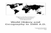 World History and Geography to 1500 A.D.