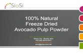 100% Natural Freeze Dried Avocado Pulp Powder