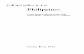 Cultural policy in the Philippines; Studies and documents on cultural ...