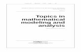 Topics in mathematical modeling and analysis