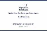 Nutrition for best performance Badminton