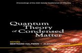 Quantum Theory of Condensed Matter (260 Pages)