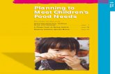 Planning to Meet Children's Food Needs