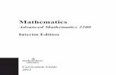 Mathematics 2200 Curriculum Guide