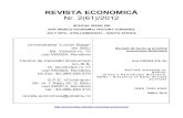 REVISTA ECONOMICĂ Nr. 2(61)/2012