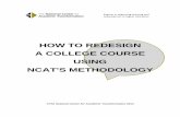HOW TO REDESIGN A COLLEGE COURSE USING NCAT'S ...