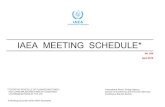 IAEA Meeting Schedule